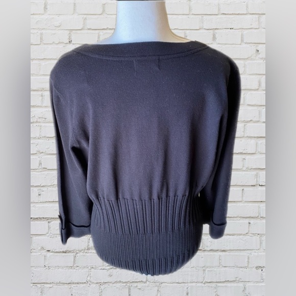 ⭐️3 for$20 R•Q•T size L Black Jacket/Cardigan dress sweater NWT - Picture 4 of 9